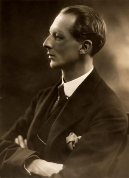 Portrait black and white photograph of Evan Morgan