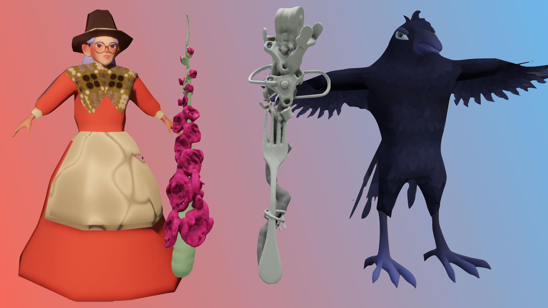 Avatar characters developed in VR game
